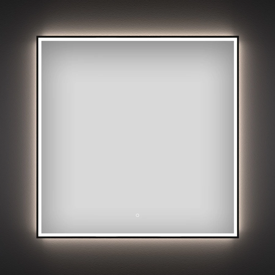 Зеркало Wellsee LED-подсветка фронтальная функциональная форма квадратная 172200450 80х80 см