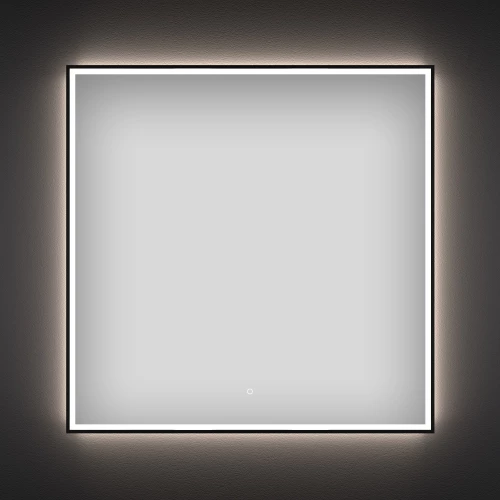Зеркало Wellsee LED-подсветка фронтальная функциональная форма квадратная 172200450 80х80 см