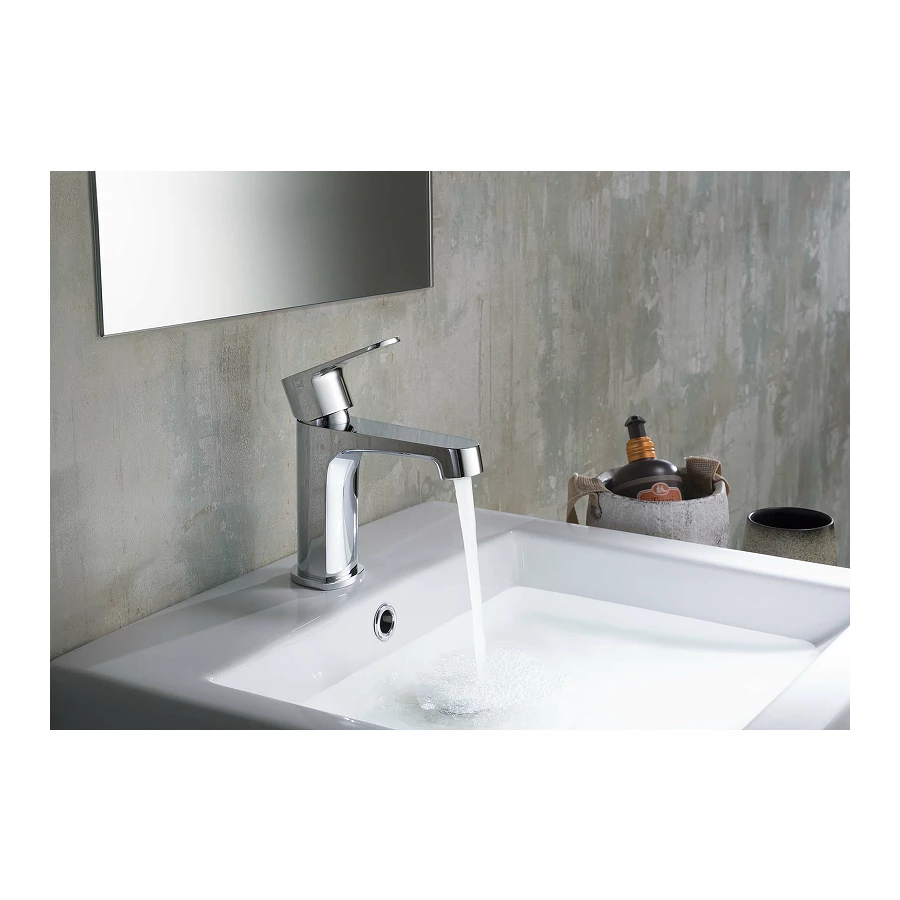 Смеситель Aquatek Оберон для раковины без донного клапана хром AQ1210CR