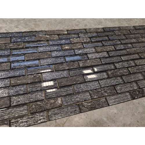 Мозаика из стекла и натурального камня LeeDo Ceramica Punaluu серо-черный 29,8x29,8 см