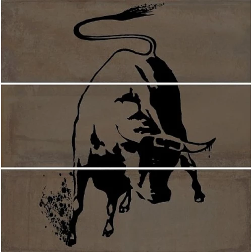 Панно Kerama Marazzi Раваль Бык коричневый (компл. из 3-х шт.) 90х90 см