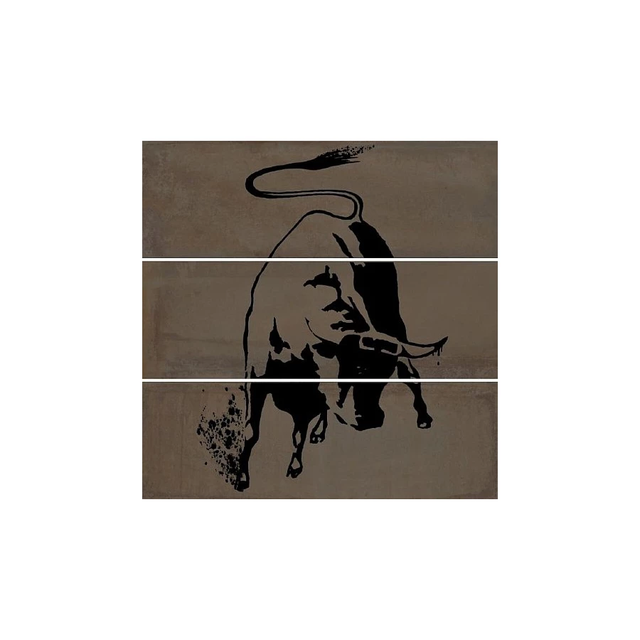 Панно Kerama Marazzi Раваль Бык коричневый (компл. из 3-х шт.) 90х90 см