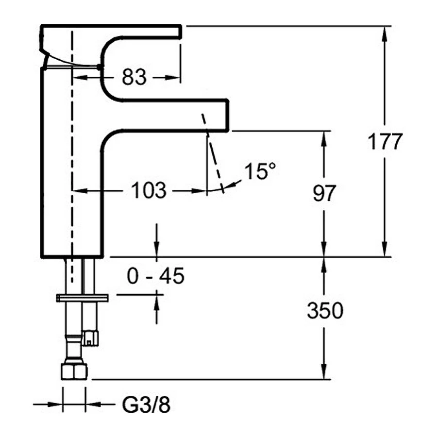 Смеситель для раковины Jacob Delafon Strayt E98339-CP