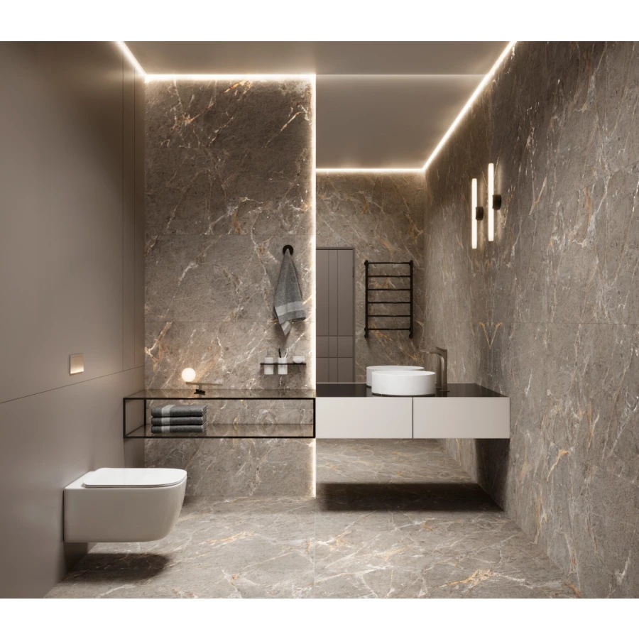 Керамогранит Arcadia Ceramica Royal Grey Matt Glossy матовый с глянцевым эффектом серый GI8006-B 120х60 см