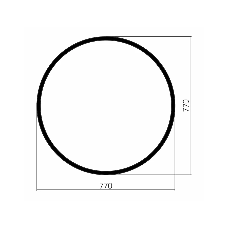 Зеркало Azario Манхэттен-лофт рама пластик ФР-00002429 77x77 см