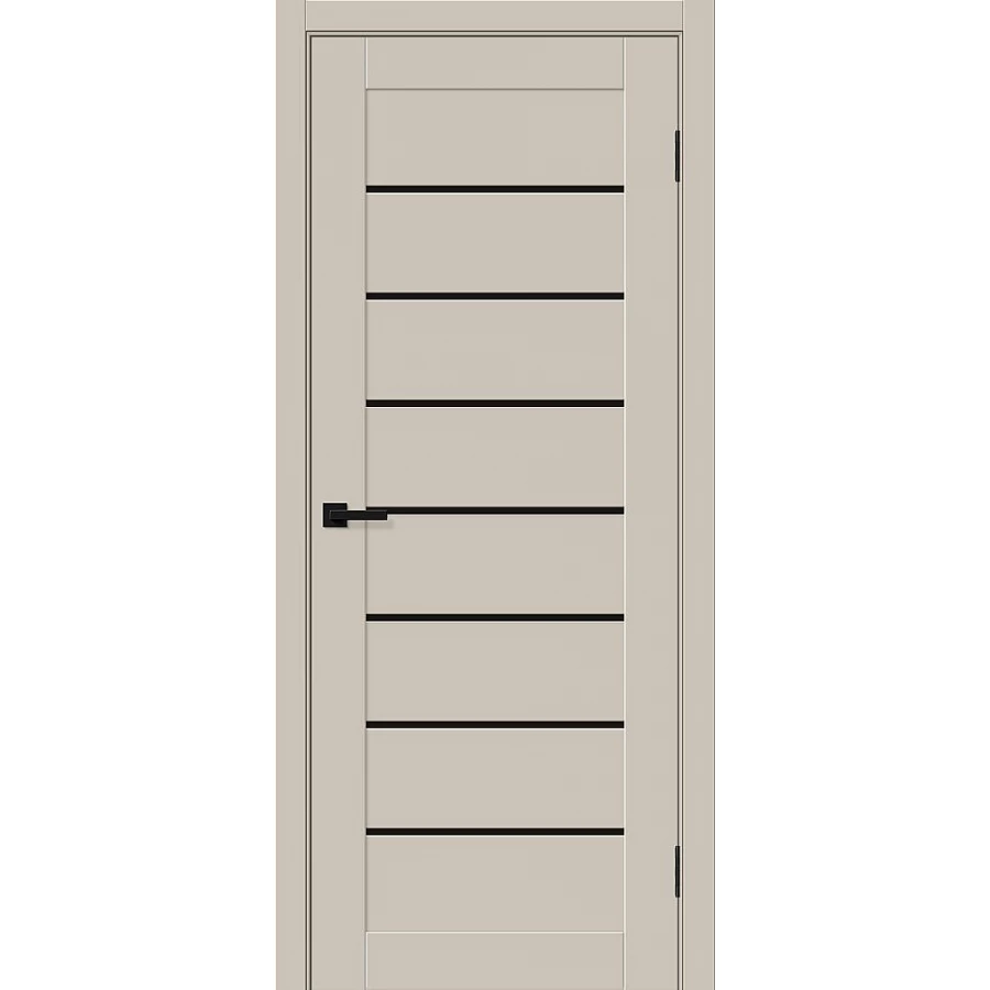 Межкомнатная дверь Bravo Браво-22 Black Shine 200x90 экошпон Bravo X полотно глухое цвет Cream Silk