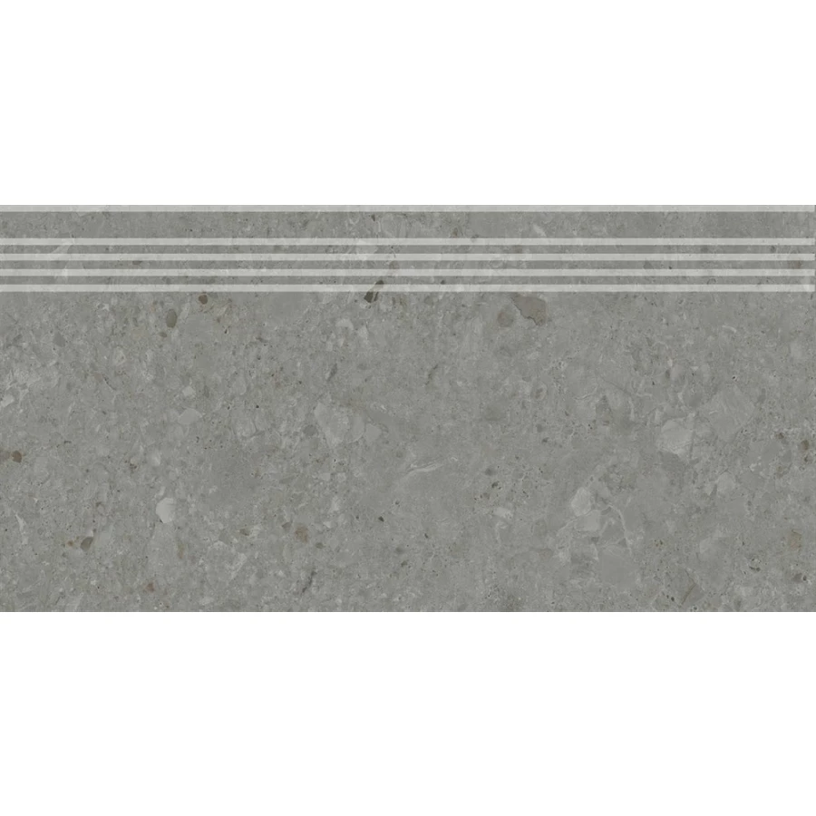 Ступень Kerama Marazzi Чеппо ди Гре обрезная матовая серая тёмная DD606120R/GR 60x30 см