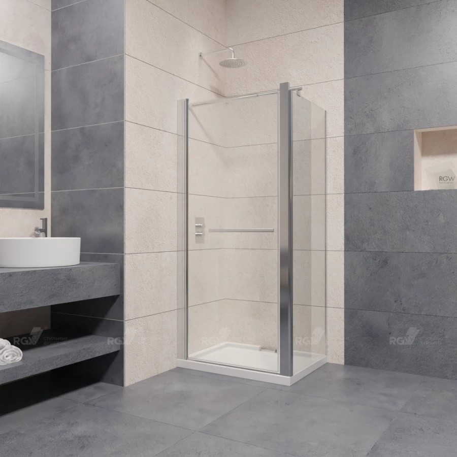 Душевой уголок RGW PA-48 PA-03 + Z-050-1 + держатель Прозрачное 04084877-011 70х70 см