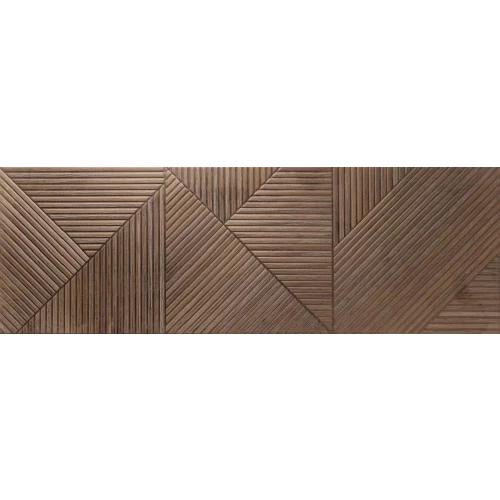 Плитка настенная Porcelanite Dos Amazons 9545 Wengue Relieve матовая коричневая PCD000053 90х30 см
