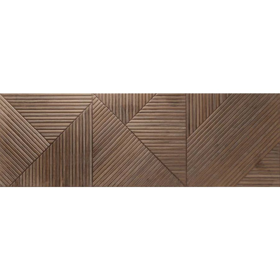 Плитка настенная Porcelanite Dos Amazons 9545 Wengue Relieve матовая коричневая PCD000053 90х30 см