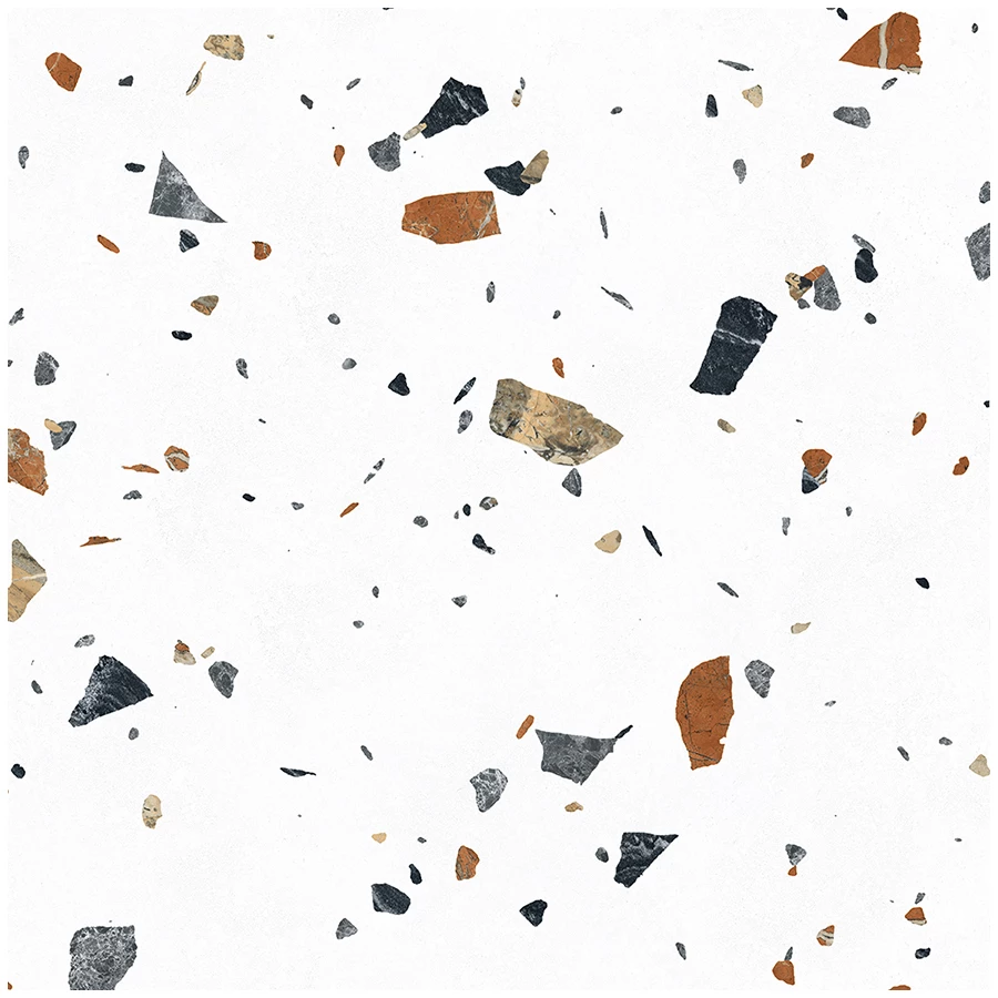 Керамогранит Laparet Terazzo Bianco карвинг матовый цветной 60х60 см