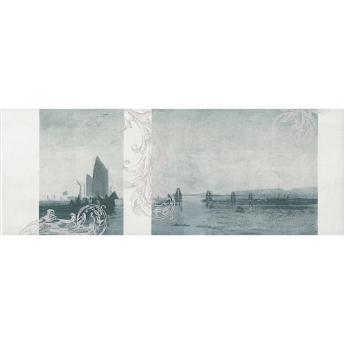 Декор Kerama Marazzi Ньюпорт Корабли зеленый STG\B208\15016 40х15 см