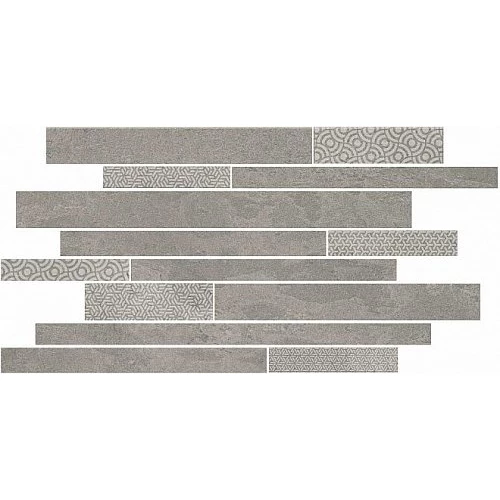 Декор Kerama Marazzi Ламелла серый мозаичный 25х50,2 см