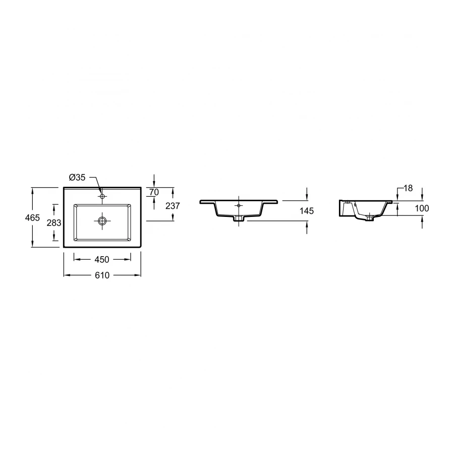 Раковина Jacob Delafon Ola 61 EXSA112-00