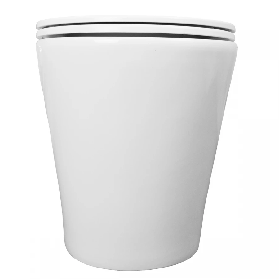 Унитаз напольный Azario Teramo приставной быстросъемное сиденье с микролифтом AZ-1003N 58х36х43 см