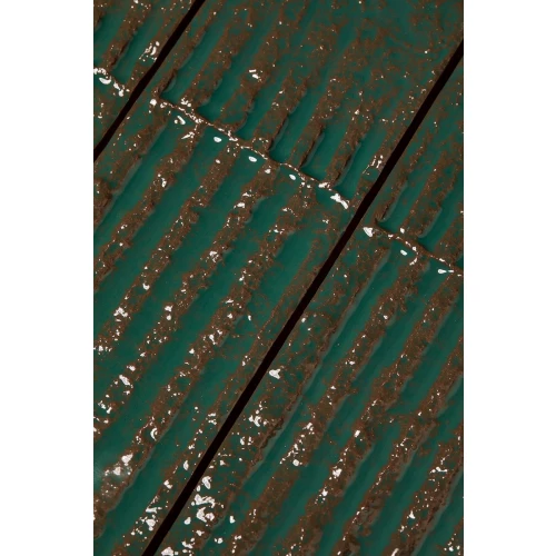 Плитка настенная Mutina Схамотте Куадра Верде / Chamotte Quadra Verde глянцевая зеленая PUCQ06 21,3x7,2 см
