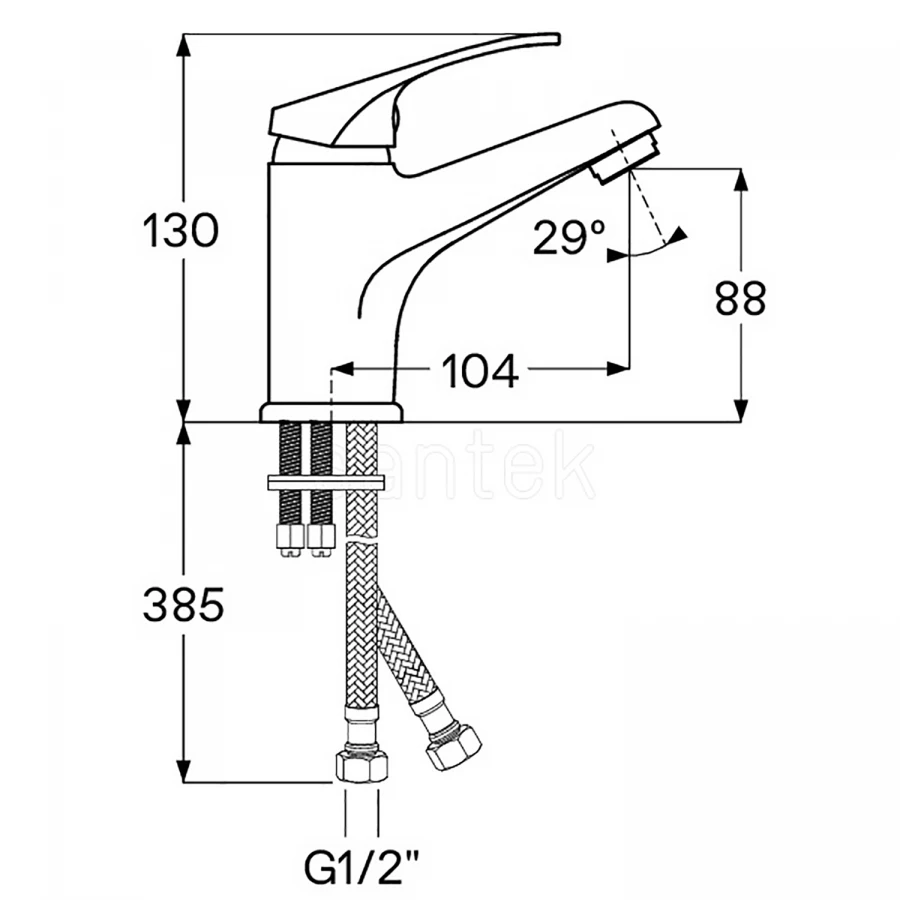 Смеситель для раковины Santek Баус хром WH5A03010C001