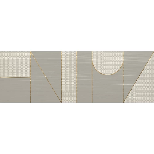 Вставка Italon Элемент Силк Титанио Бисквит / Element Silk Titanio Biskvit матовая золотистая 600080000404 75х25 см
