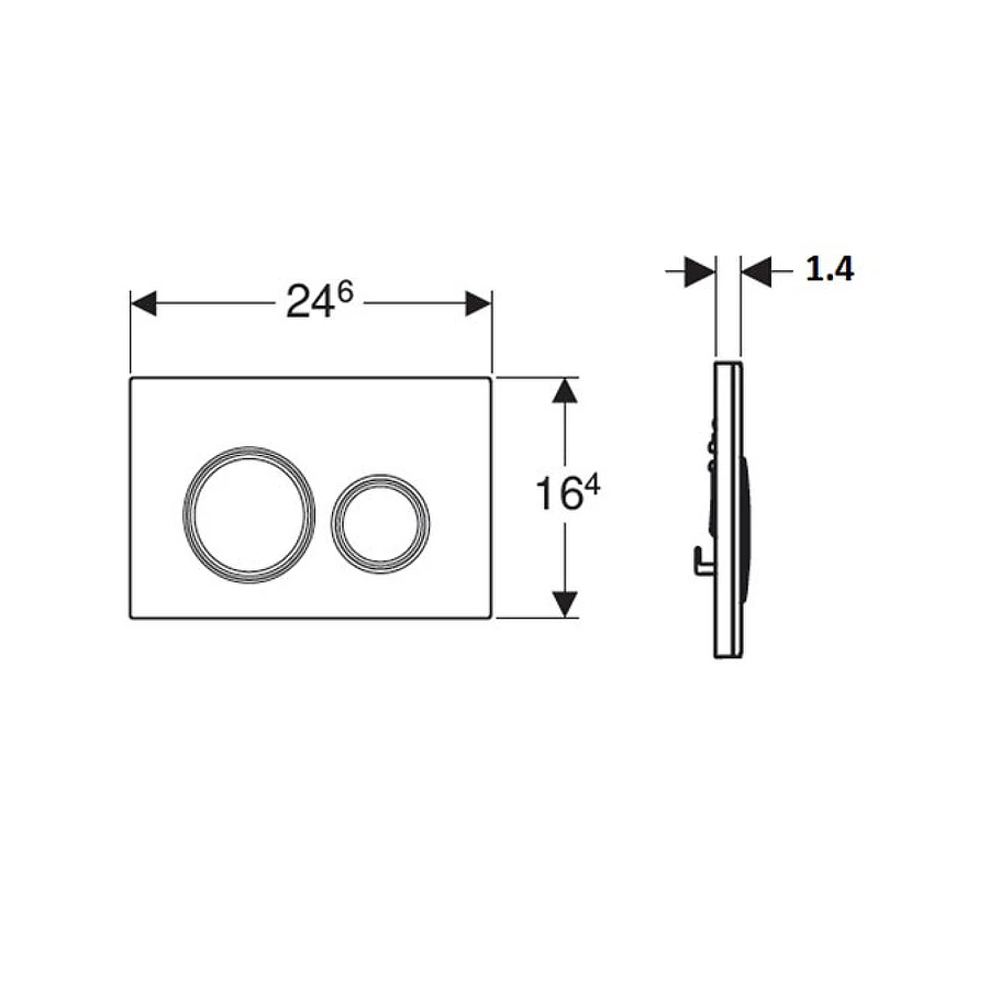 Смывная клавиша Geberit Sigma 21 стекло белое глянцевый хром 115.884.SI.1