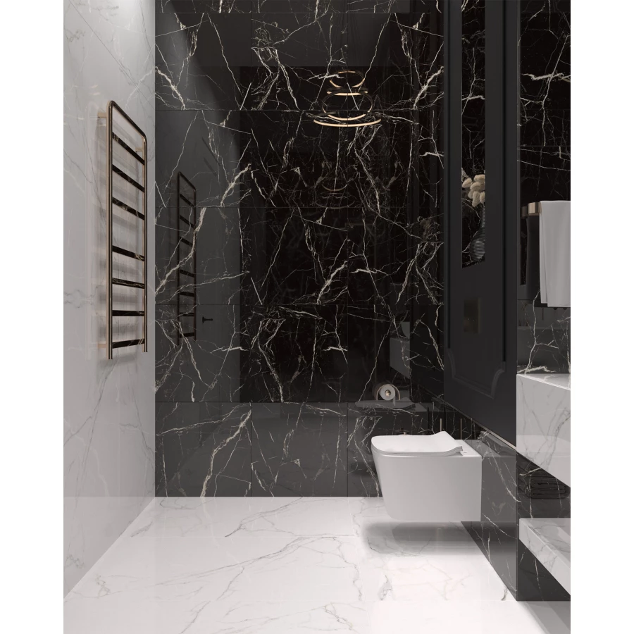 Керамогранит Arcadia Ceramica Black Spinder High Gloss чёрный HG2008-A 60х60 см