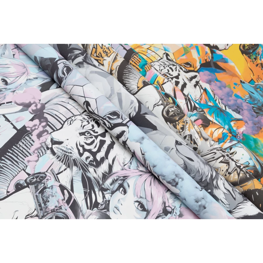 Обои флизелиновые Palitra Home Anime HomeColor бирюзовые HC72283-63 1,06х10,05 м