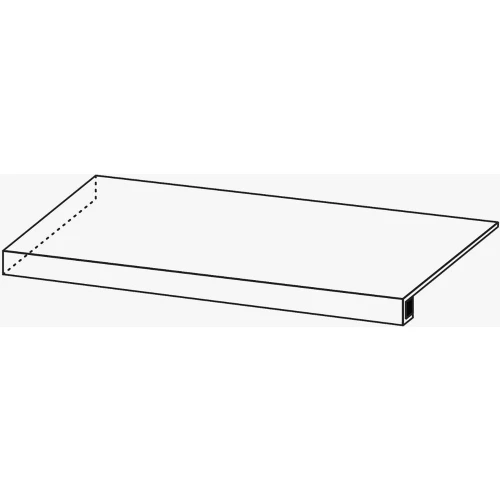 Ступень угловая левая из керамогранита Italon Магма X2 Айс бежевая 620070003035 60х33 см