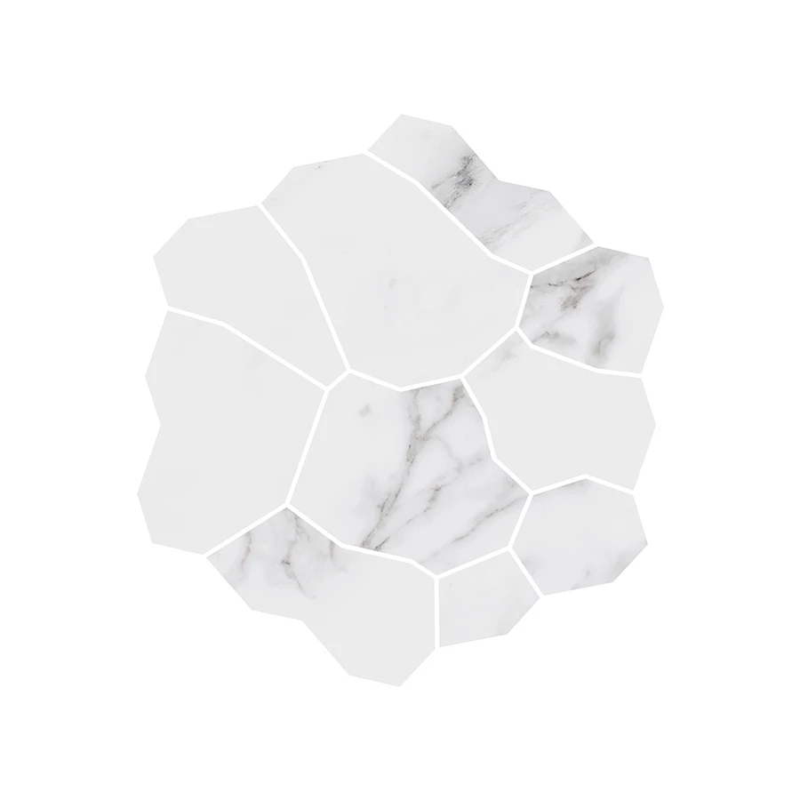 Декор Kerama Marazzi Марсель наборный глянцевый белый KMD2HID019BR 34,2x1,5 см