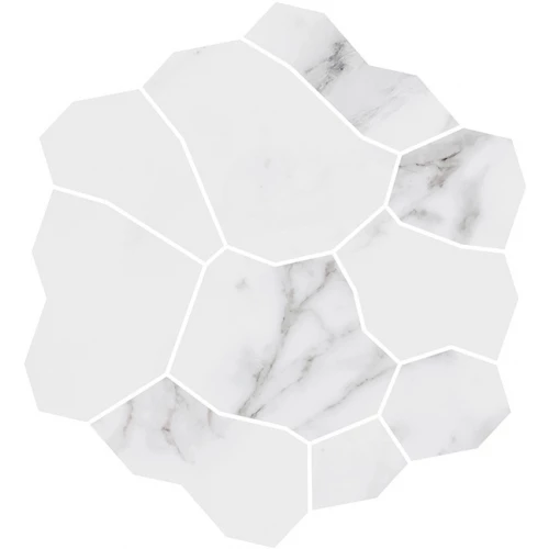 Декор Kerama Marazzi Марсель наборный глянцевый белый KMD2HID019BR 34,2x1,5 см