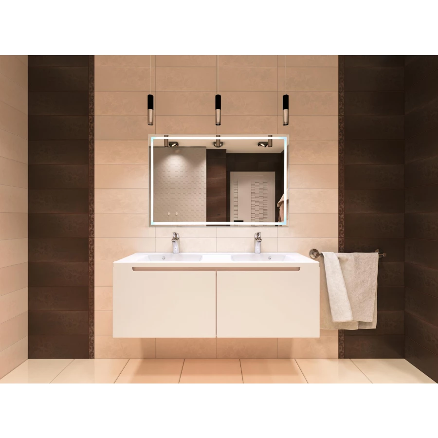 Зеркало Azario Ливия c подсветкой и диммером датчик на движение LED-00002270 120х80 см