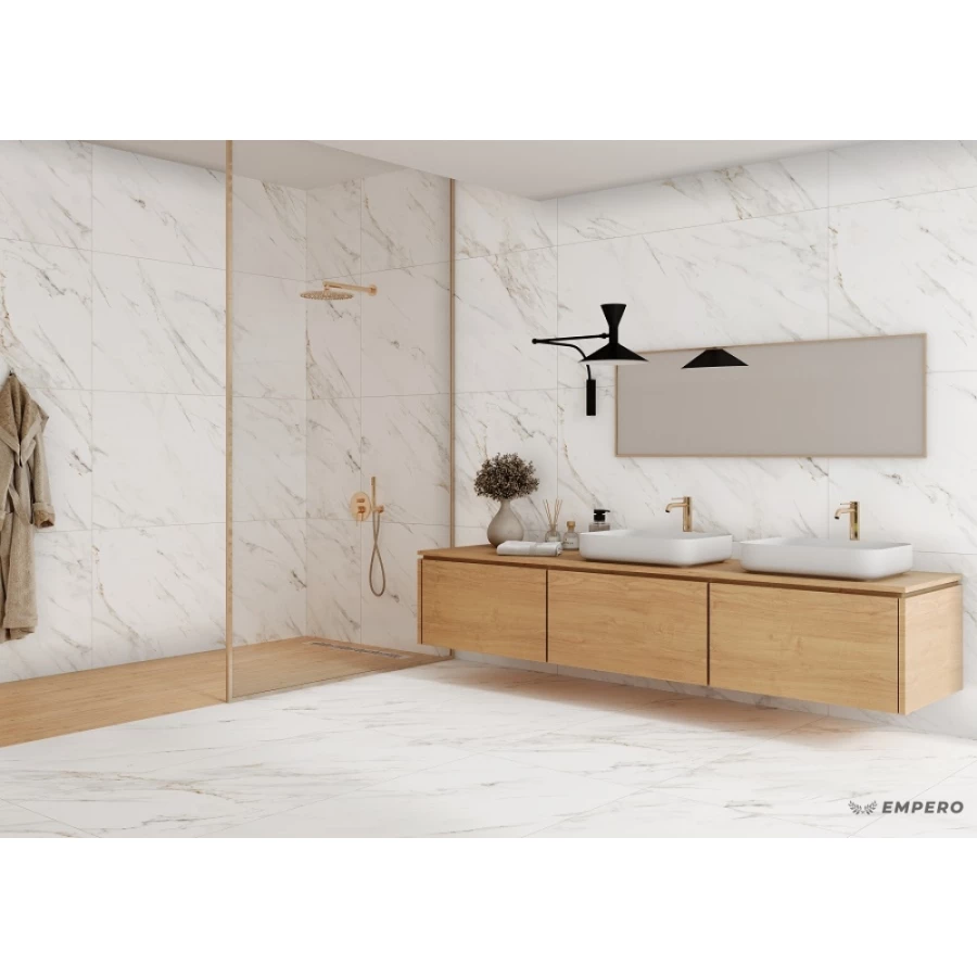 Керамогранит Empero Velure Arbescato матовый бело-серый 01-00011069 120х60 см