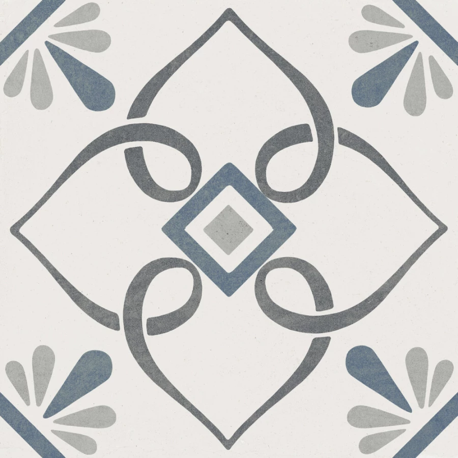 Керамогранит Harmony Peronda Provenza Blue Petals матовый многоцветный 3386037789 22,3х22,3 см