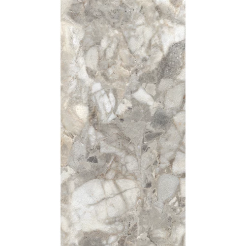 Керамогранит Creanza Aragonite White Shape+Glue Art 3D-глазурь матовый серый SH1001-G 120х60 см