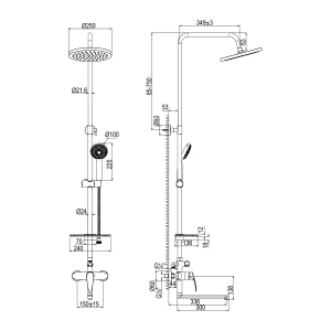 Смеситель Lemark Linara для душа LM0462CF