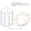 Душевой уголок RGW SV-82Gr L Прозрачное 33328200-110L 100х100 см
