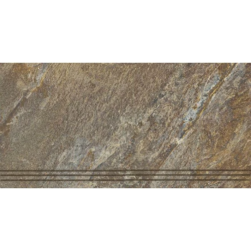 Ступень Керамин Кварцит 4 коричневый 29.5х60 см