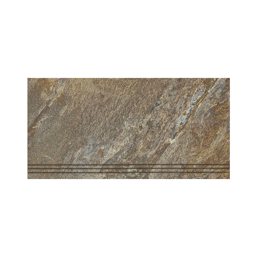 Ступень Керамин Кварцит 4 коричневый 29.5х60 см