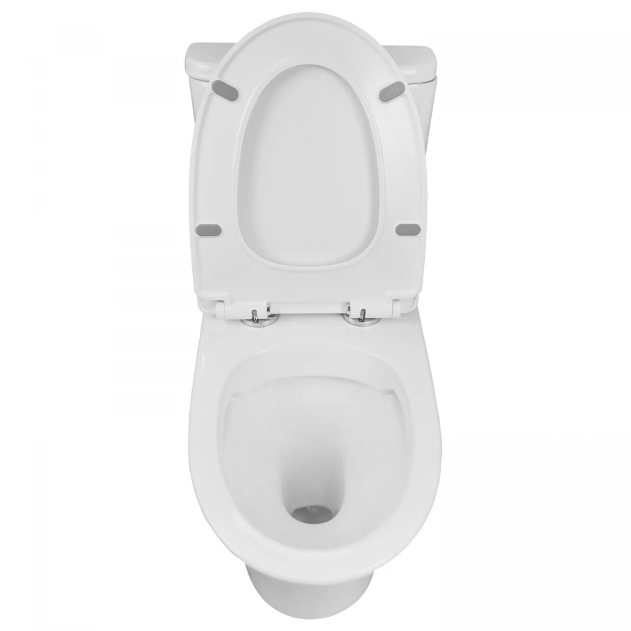 Унитаз - моноблок Azario Sente напольный безободковый горизонтальный слив сиденье дюропласт микролифт AZ-8614 37.5х66.5x78.5 см