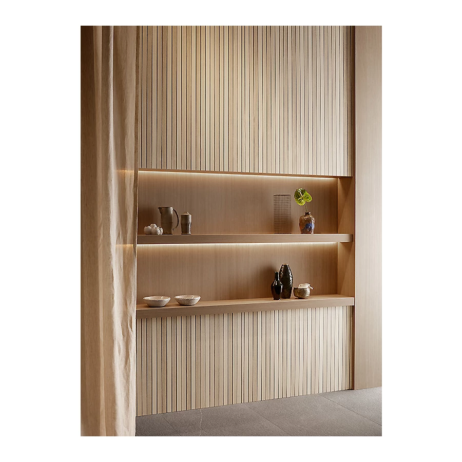 Керамогранит Kronos Essence Strip Light Matt матовый бежевый ES005 280х120 см