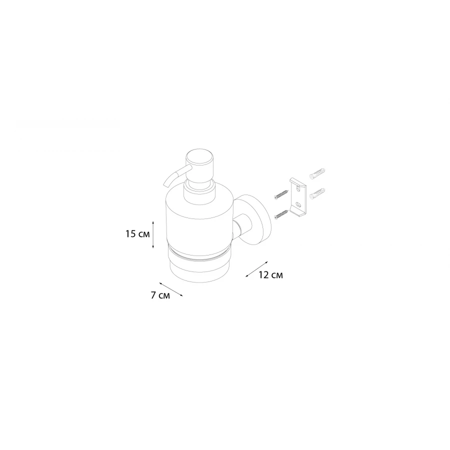 Дозатор жидкого мыла Fixsen Comfort Black черный FX-86012