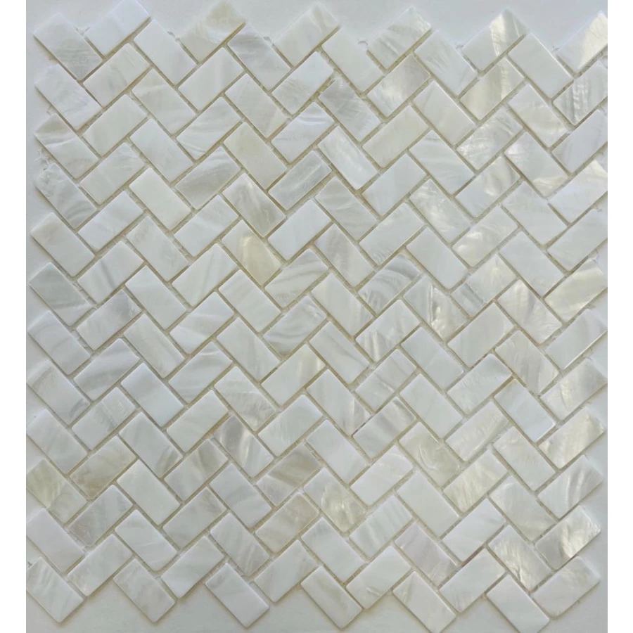 Мозаика из натурального перламутра Pixel mosaic Перламутр чип 15x30 мм сетка Pix750 29,5х27 см