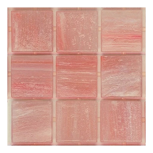 Мозаика стеклянная Trend Brillante Opale 261 тон 2010377 с авантюрином 2x2 сетка глянцевая розовая Br261-540415/34 31,6х31,6 см