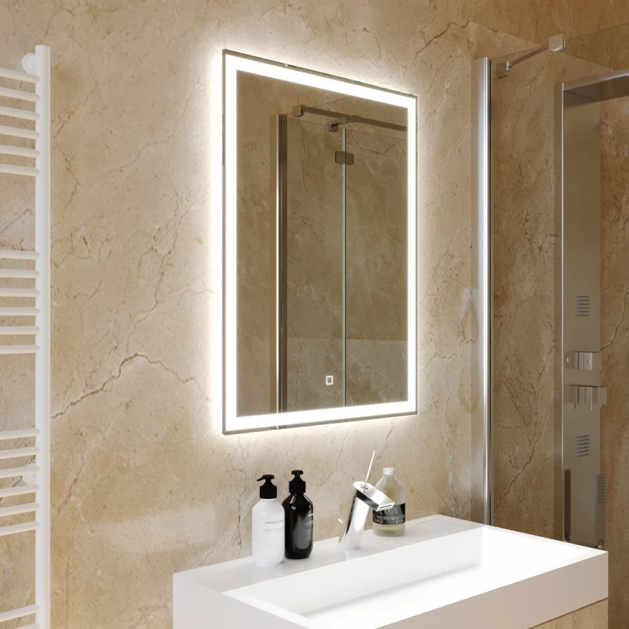 Зеркало Silver Mirrors открытая подсветка сенсорный выключатель Norma-Lite LED-00002574 60x80 см