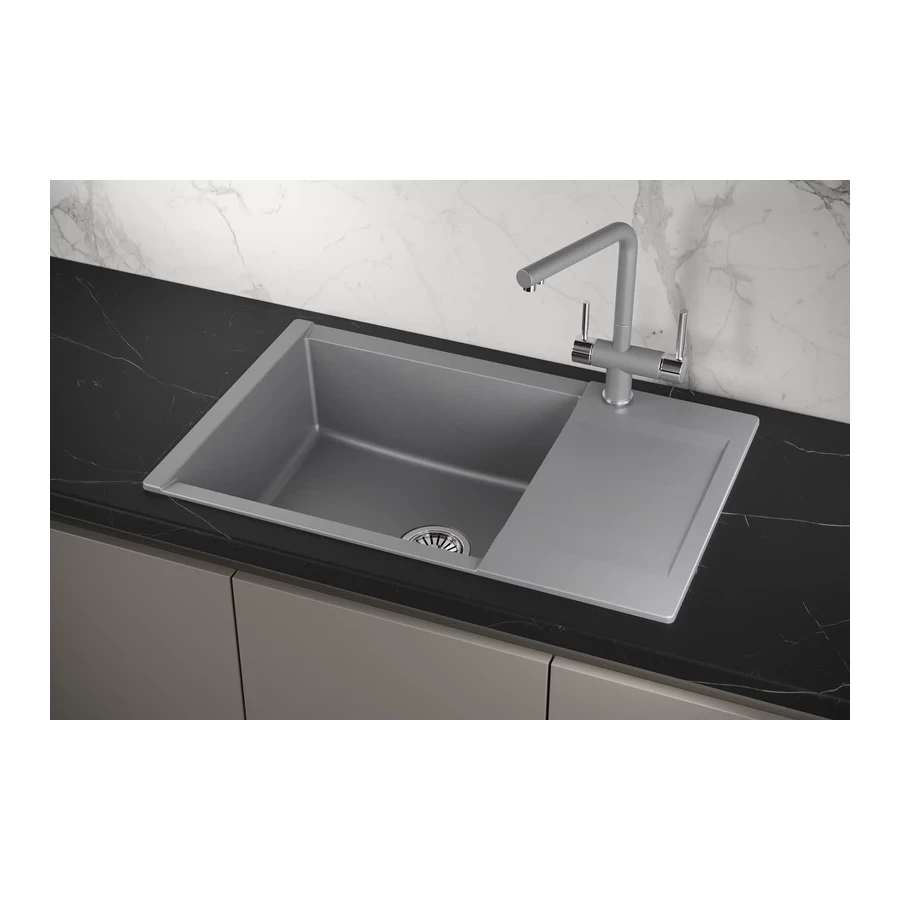 Кухонная мойка Granula Estetica 7807, АЛЮМИНИУМ 78x50x20 см