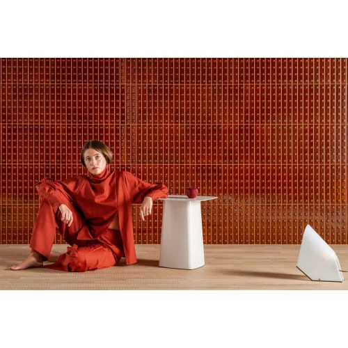 Плитка настенная Mutina Пунто Уп Глоссй Брун / Punto Up Glossy Brun глянцевая красная BOPULG10 31,5х21,1 см