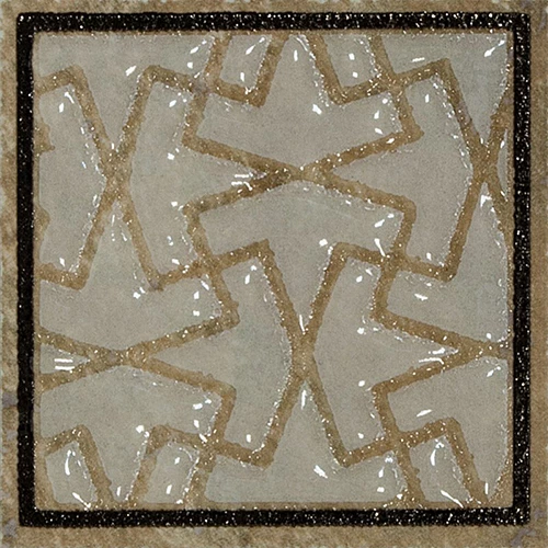 Керамическая плитка Dual Gres Dec. Orbit olambrilla kenia gold золотистый 7,5*7,5 см