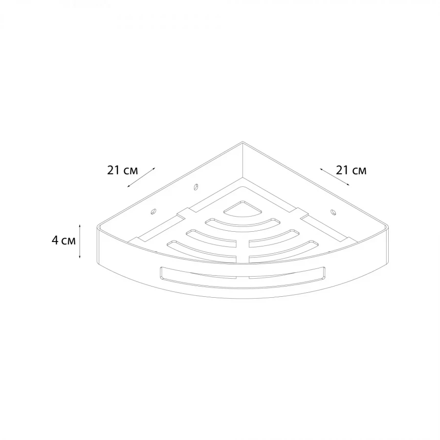 Полка угловая Fixsen Hotel одноэтажная золото-сатин FX-31003L