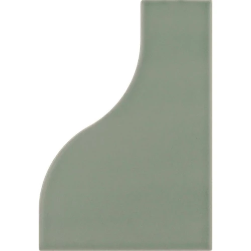 Плитка керамическая Equipe Кёрв Аqуариум Матт / Curve Aquarium Matt матовая зеленая 28865 12х8,3 см