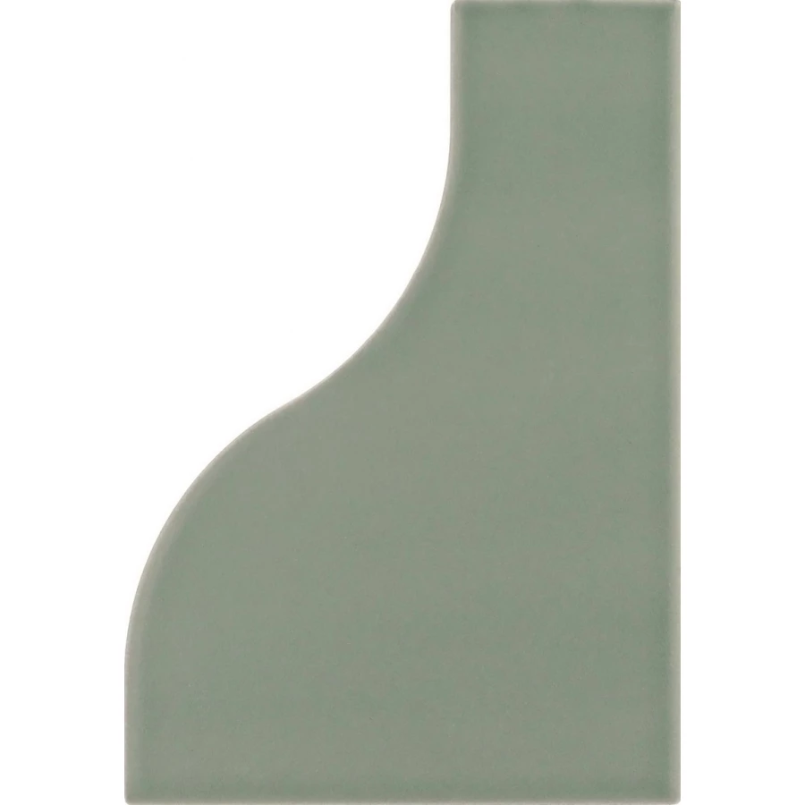 Плитка керамическая Equipe Кёрв Аqуариум Матт / Curve Aquarium Matt матовая зеленая 28865 12х8,3 см