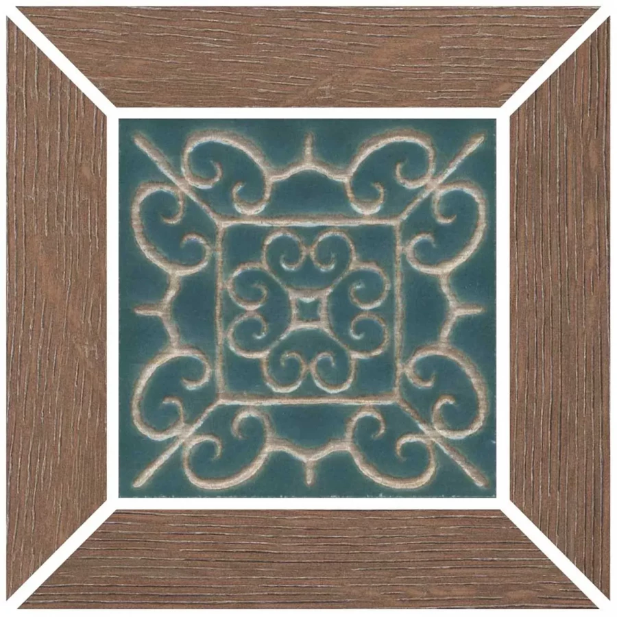 Вставка Kerama Marazzi Тровазо наборная матовая коричневая ID156 13x13 см