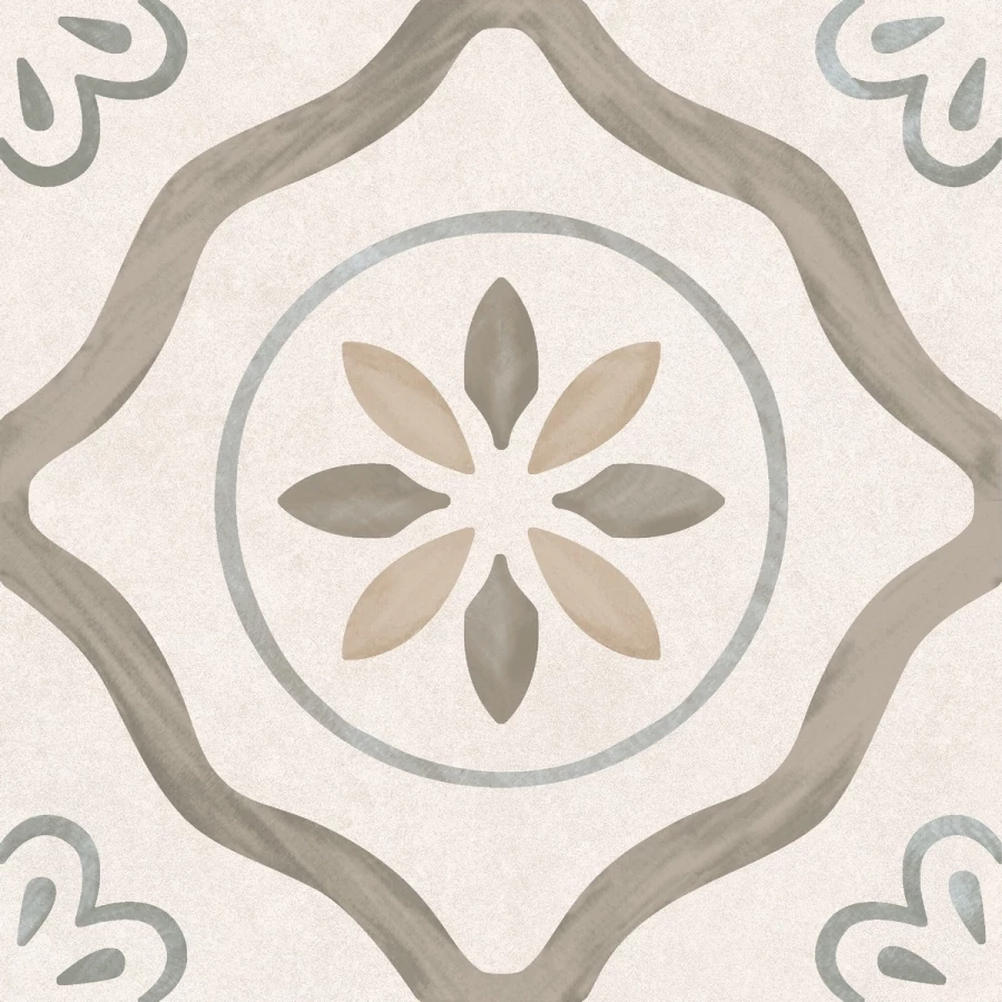 Керамогранит Motto Velvet Taupe Decor 2 матовый бежевый N100192 20x20 см